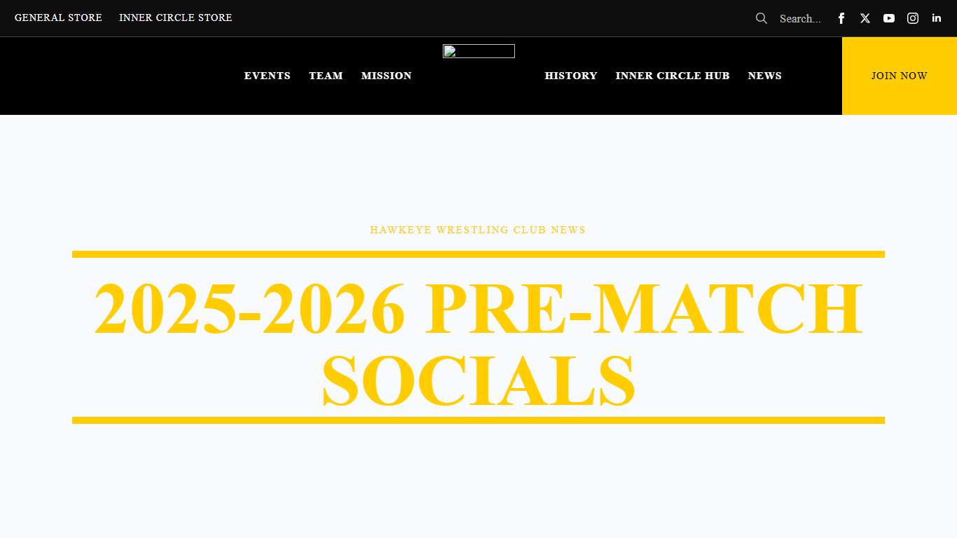 2025-2026 Pre-Match Socials – Hawkeye Wrestling Club